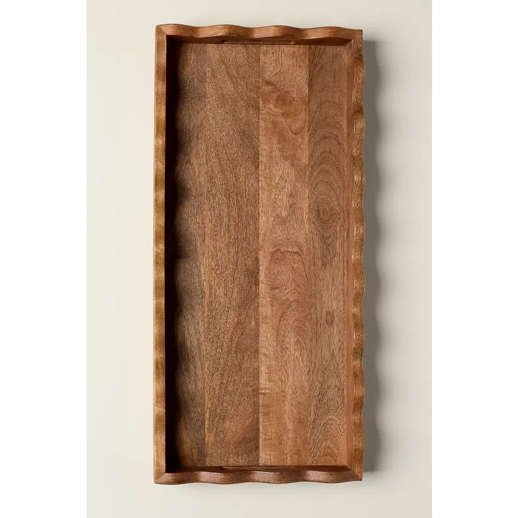 Esther Wooden Scalloped Tray