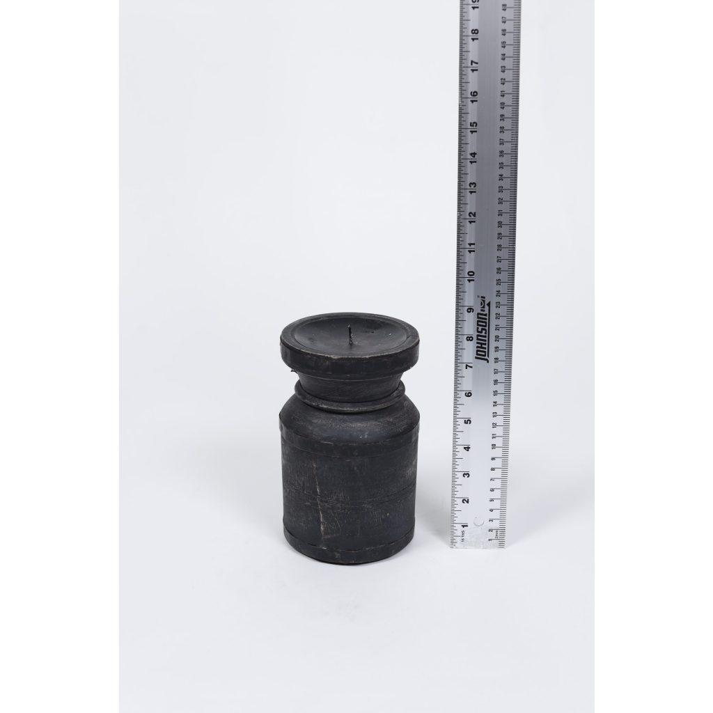 Black Rustic Candleholder 8″