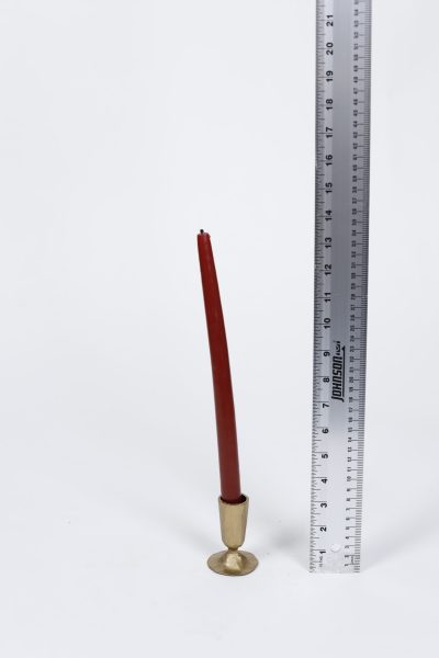 Burgandy Taper Candle