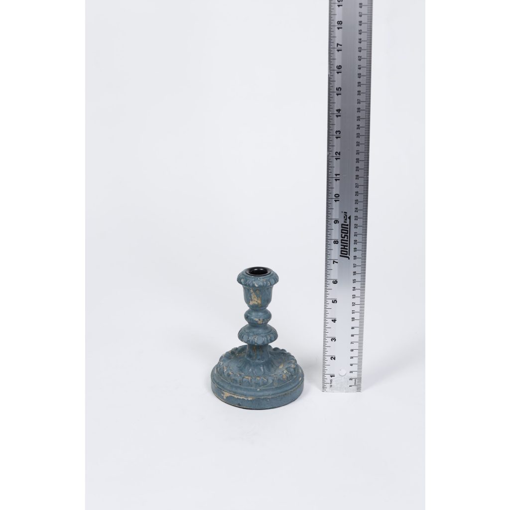Blue Rustic Candleholder 6″