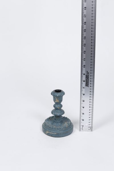Blue Rustic Candleholder 6″