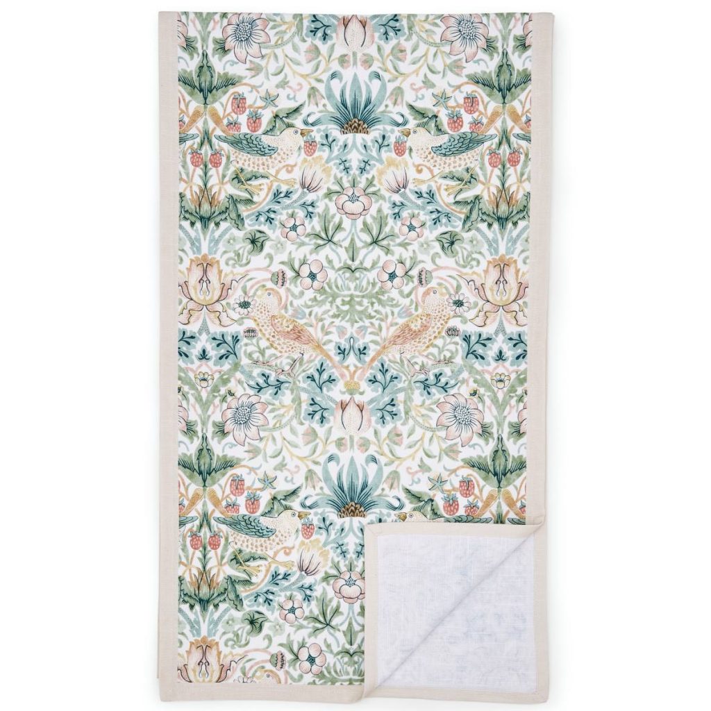 Morris & Co x Spode Stawberry Thief Table Runner