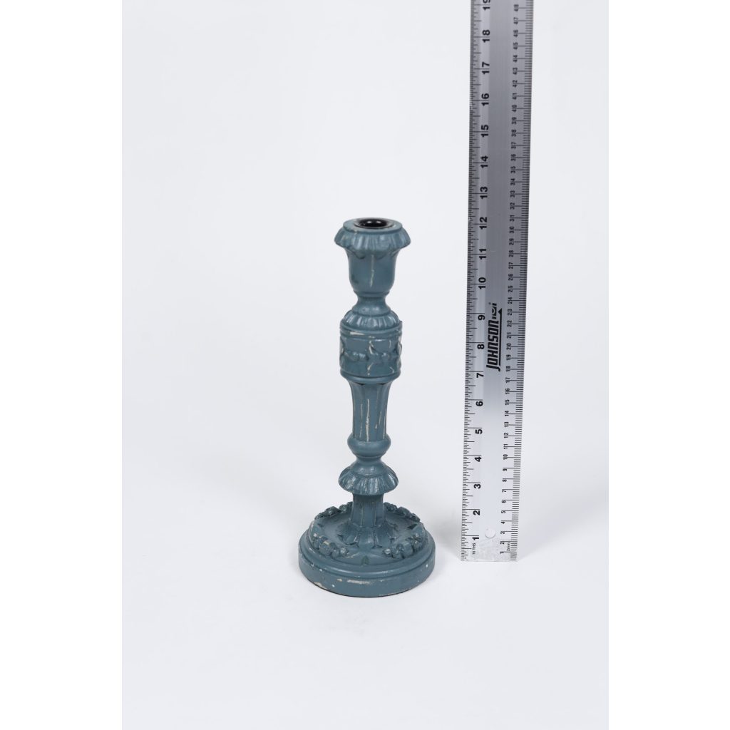 Blue Rustic Candleholder 12″