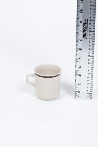 Cream Mug with Brown Stripe