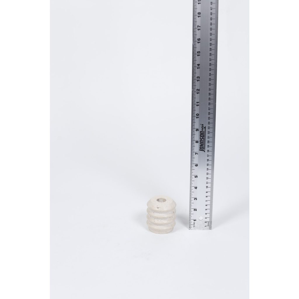 Light Granite Candleholder 3″