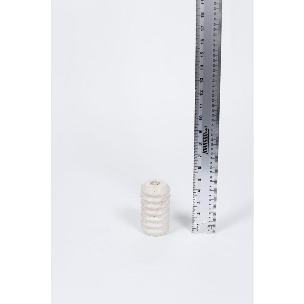 Light Granite Candleholder 4″