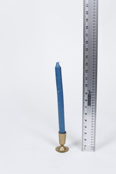 Teal Taper Candle