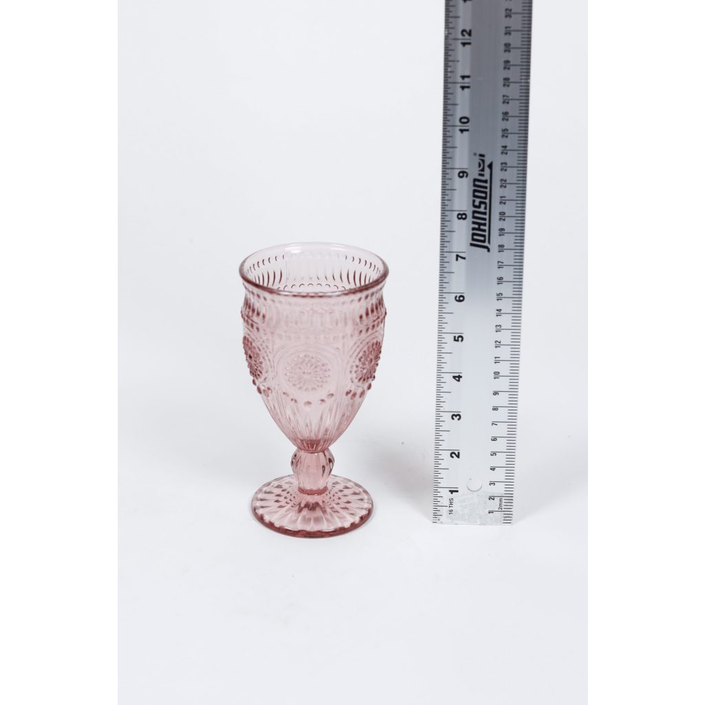 Pink Floral Textured Glass