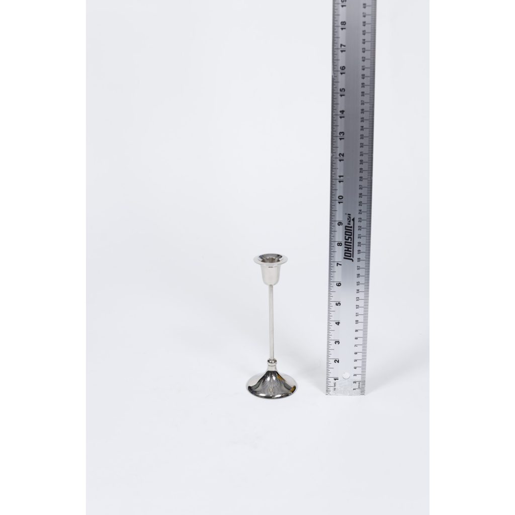 Chrome Skinny Candleholder 7″