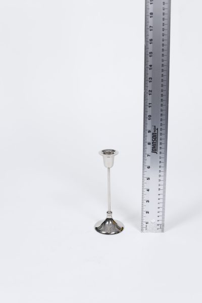 Chrome Skinny Candleholder 7″
