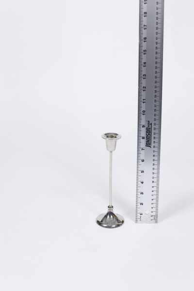 Chrome Skinny Candleholder 8″