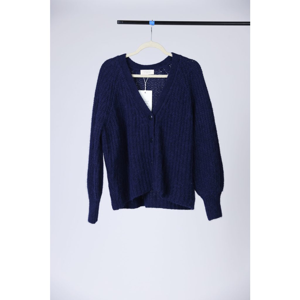 Sezane Blue Women’s Button Down Sweater