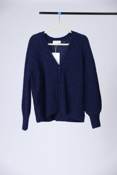 Sezane Blue Women’s Button Down Sweater