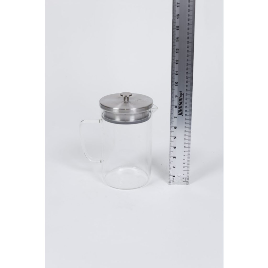 Glass Pitcher Silver Top