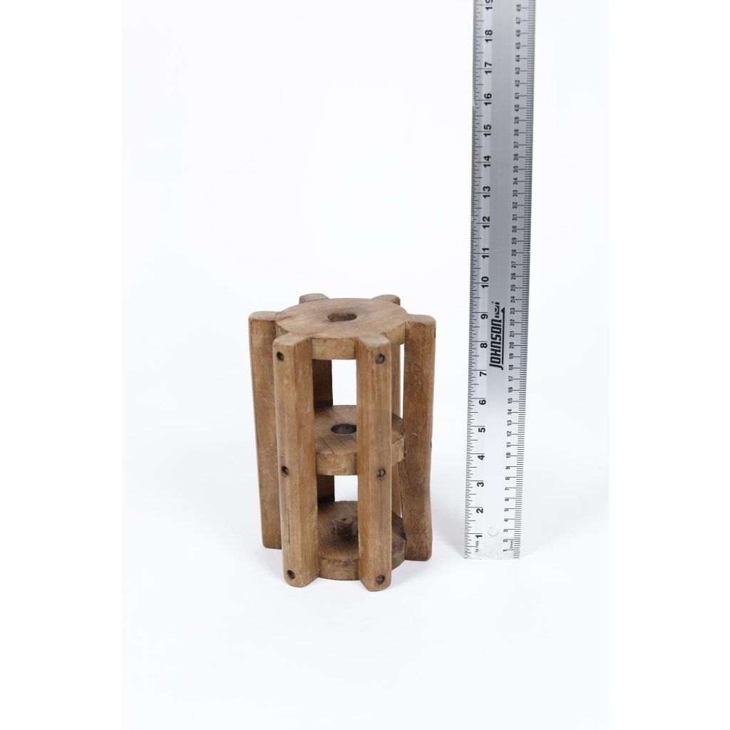 Wooden Candleholder 9″