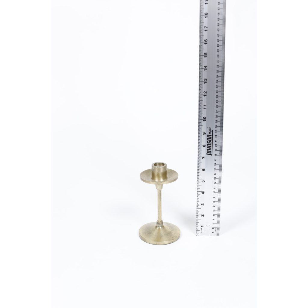 Cast Brass Candleholder 6.5″