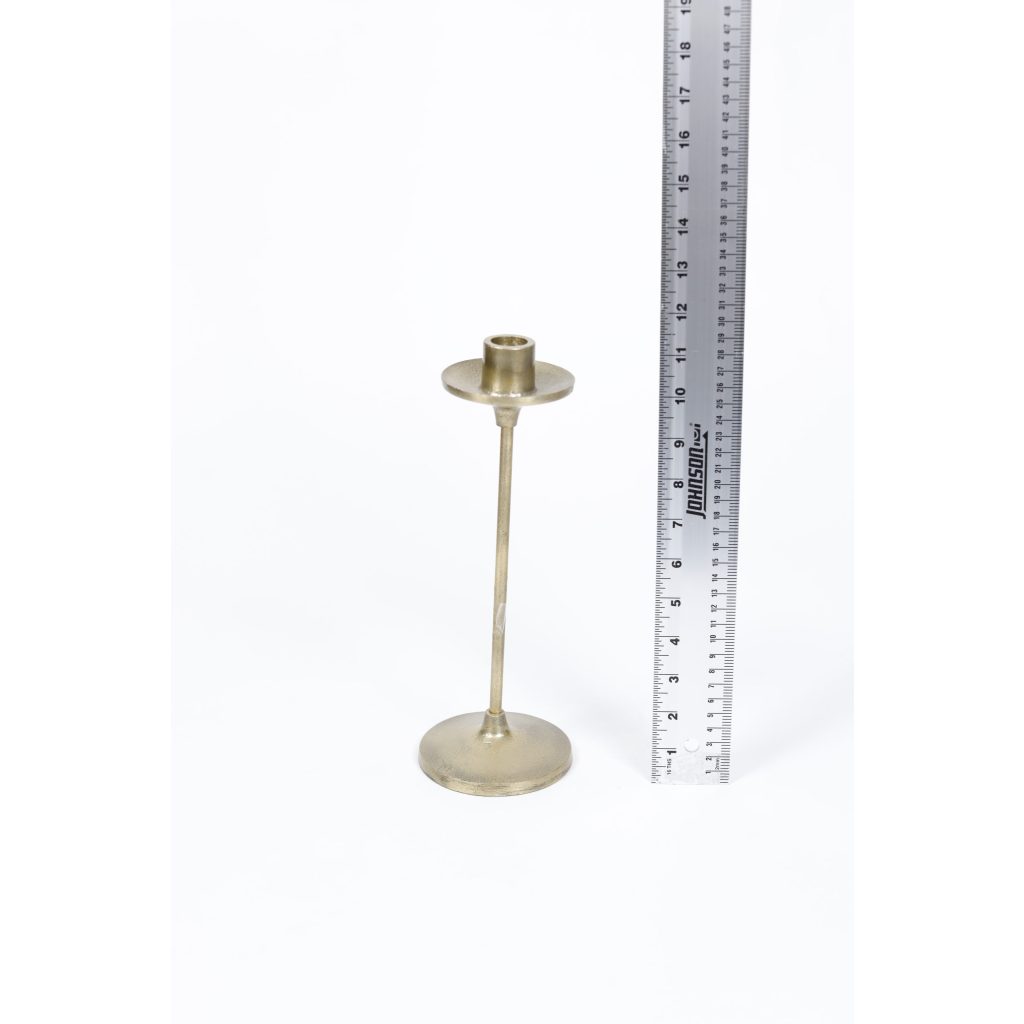 Cast Brass Candleholder 11″