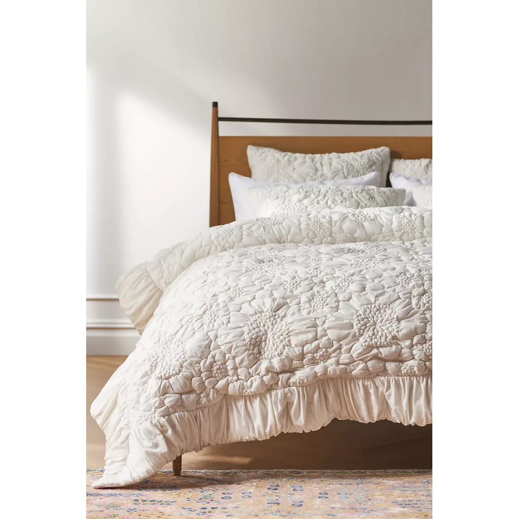 Dahlia 100% Cotton Jersey Floral Quilt