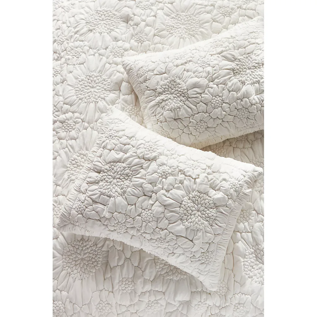 Dahlia Cotton Jersey Floral Euro Shams, Set of Two