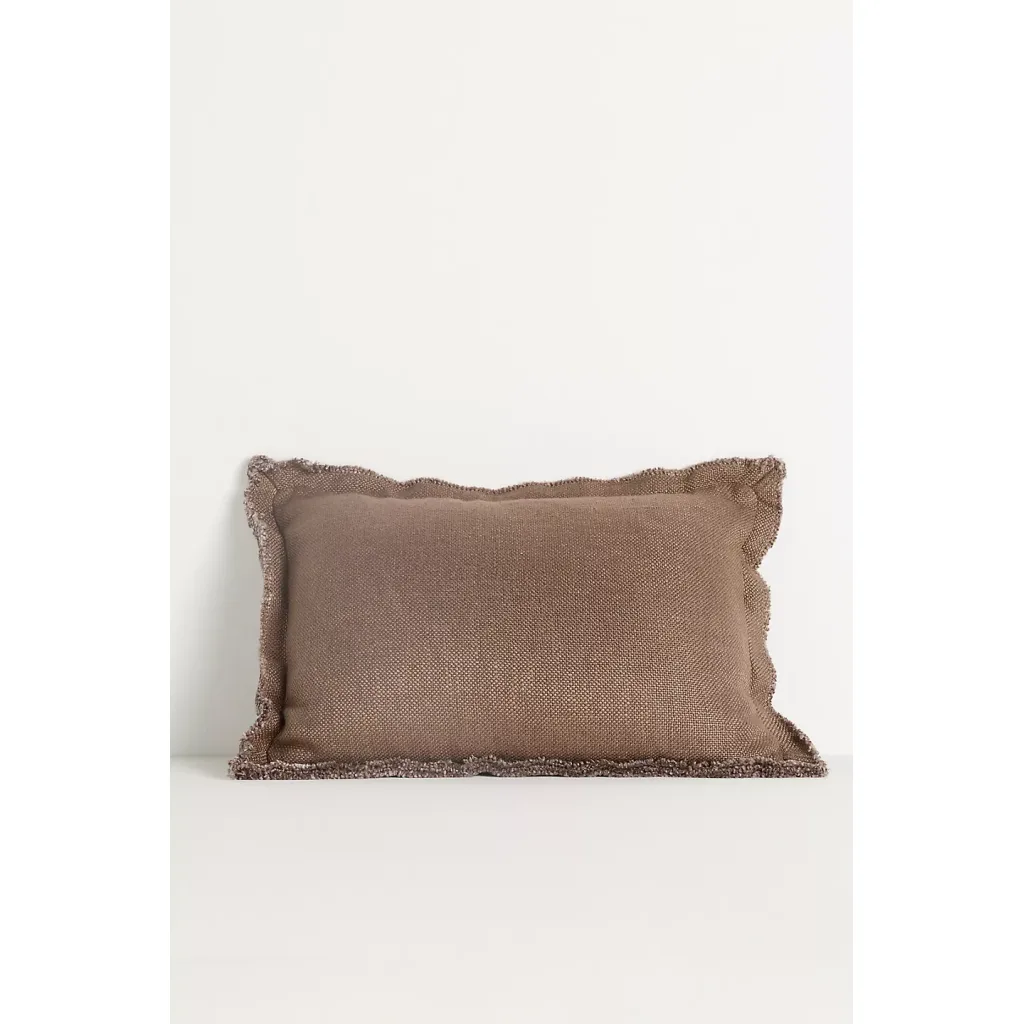 Luxe Linen Blend Pillow Brown