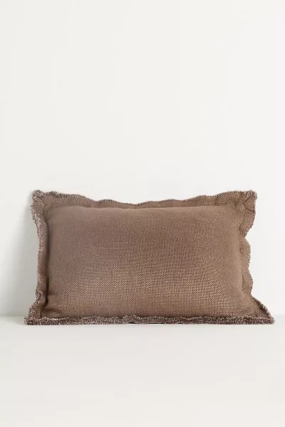 Luxe Linen Blend Pillow Ivory & Natural Stripe 2