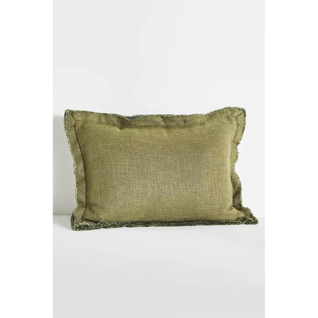 Luxe Linen Blend Pillow Green