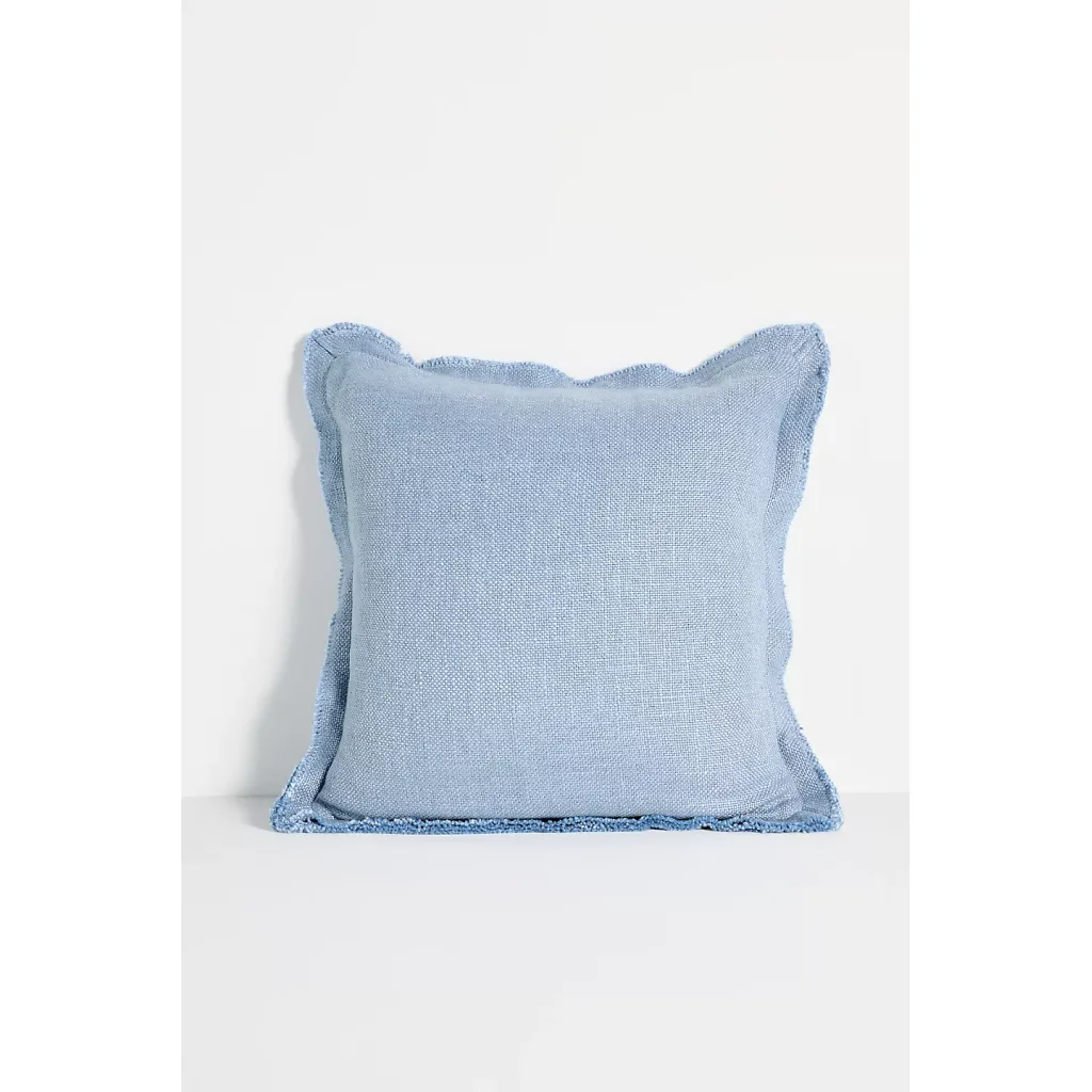 Luxe Linen Blend Pillow French Blue
