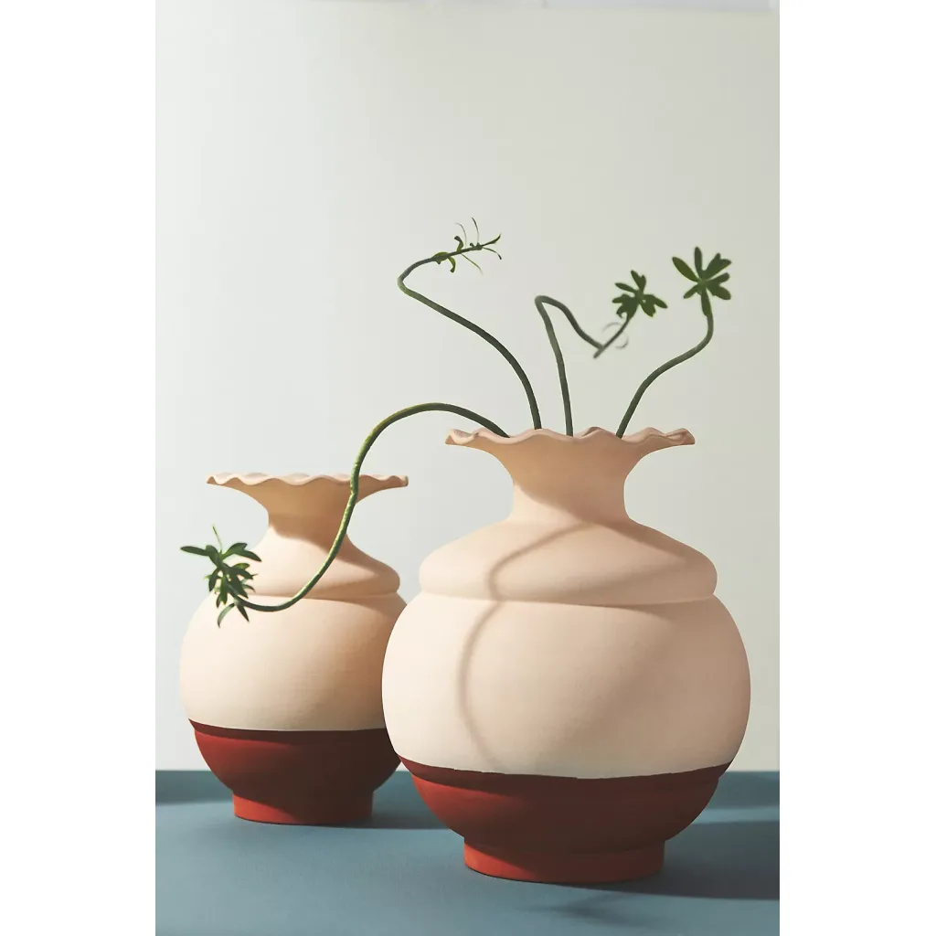 Petal Rim Colorblock Vase