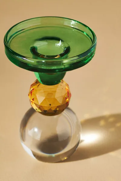 Cut Glass Candle Holder