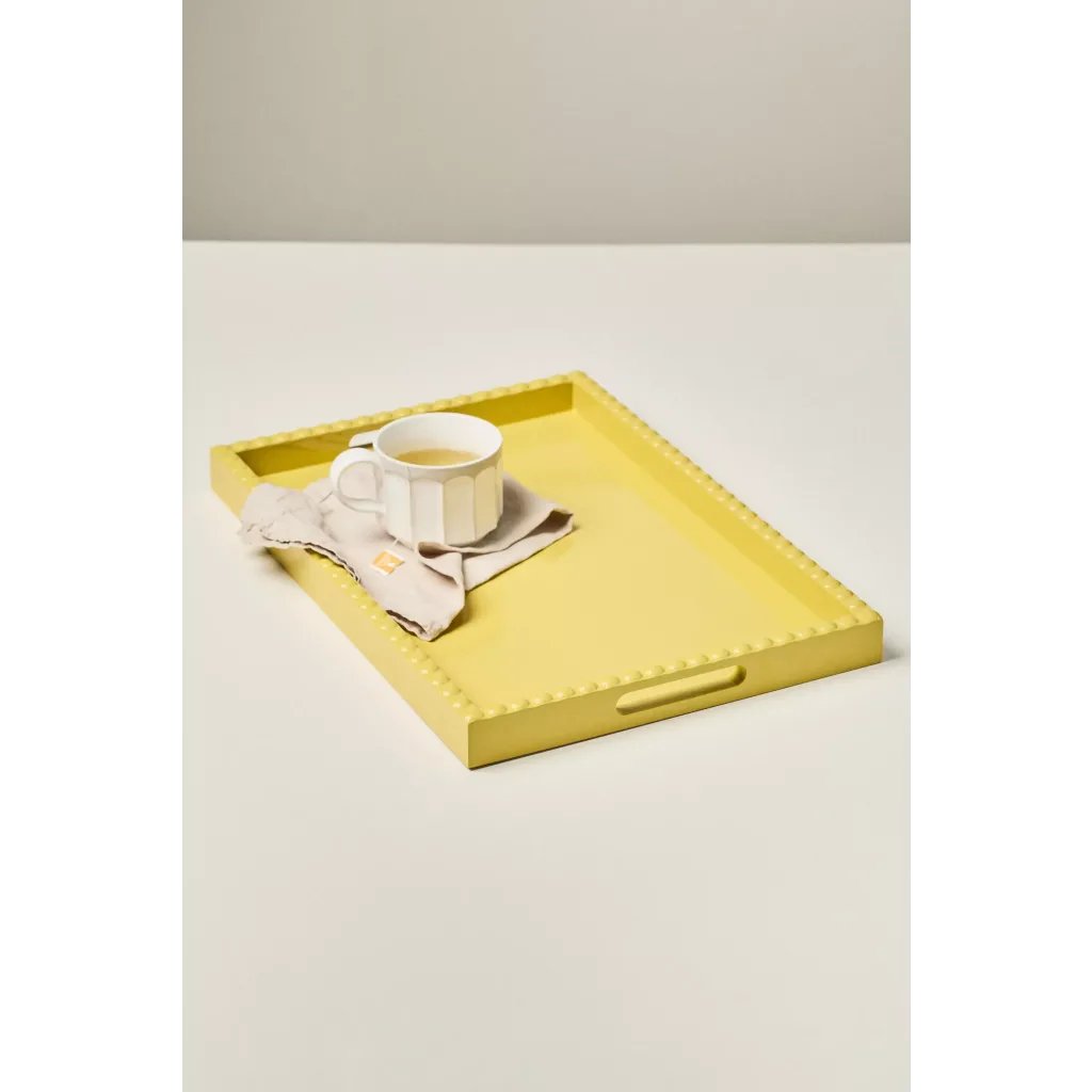 Yellow Amelia Lacquer Tray