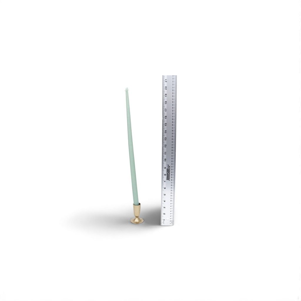 Seafoam Green Taper Candle