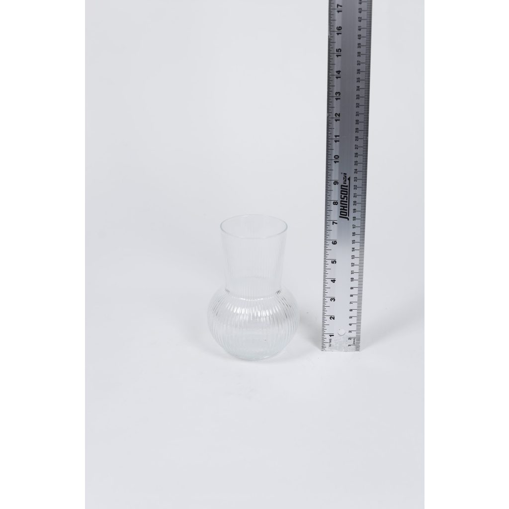 Ribbed Glass Vase