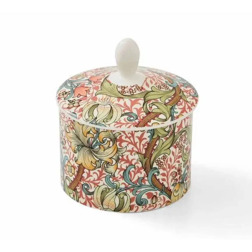 Morris & Co x Spode Golden Lily Sugar Bowl with Lid