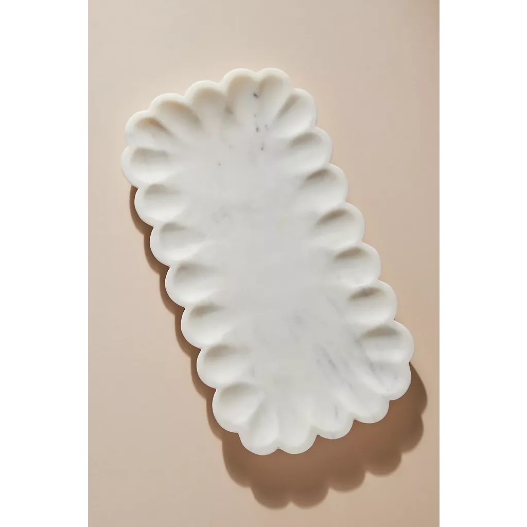 Marble Scalloped Tray