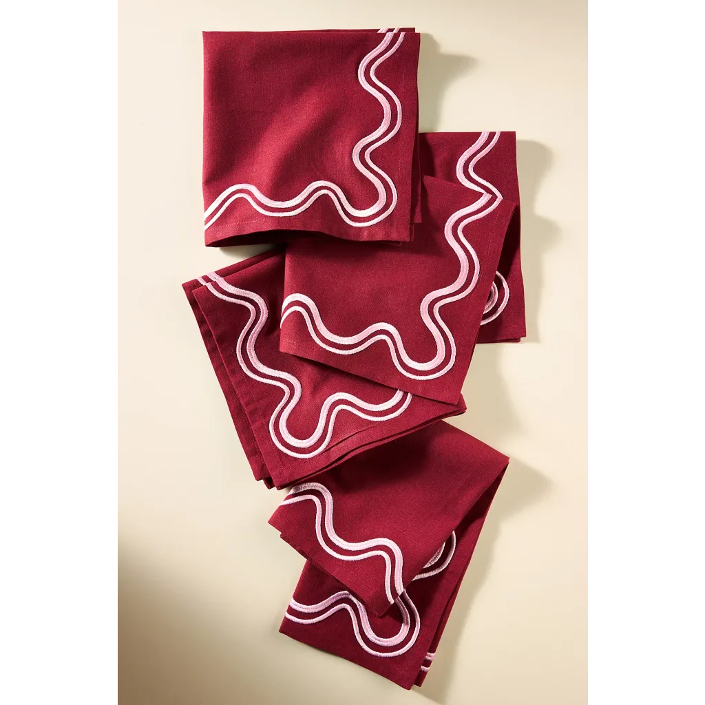 Madeline Embroidered Napkins, Set of 4