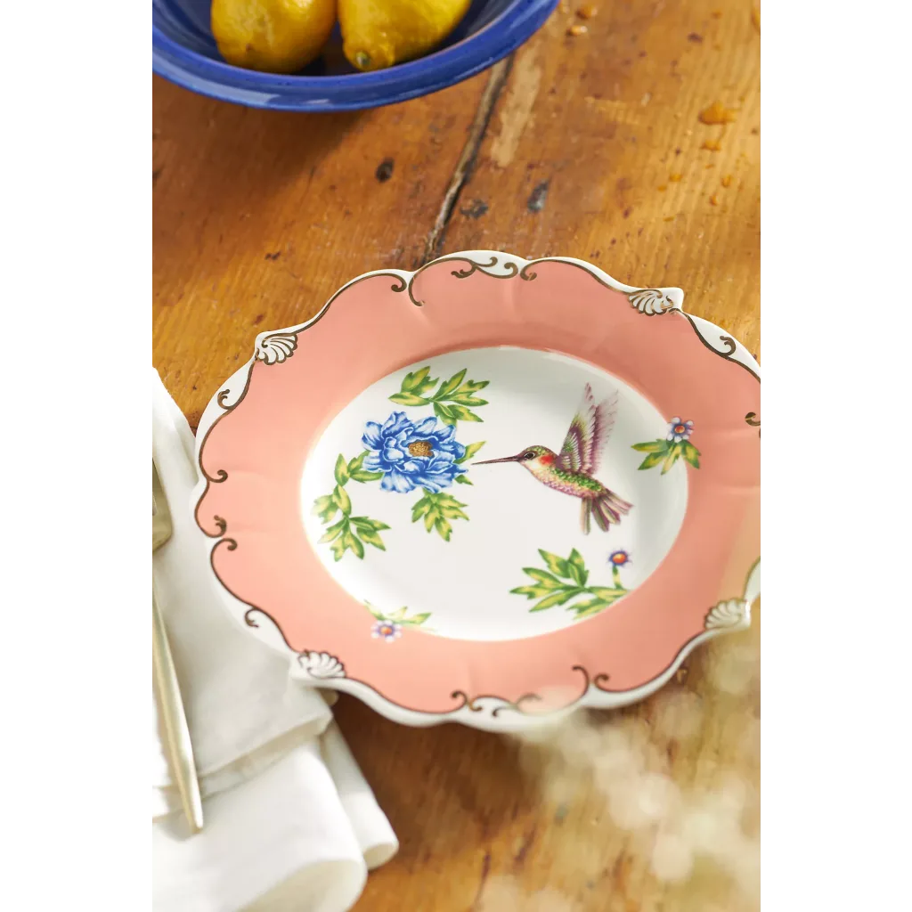Lou Rota Mother Nature Dessert Plate Hummingbird