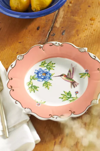 Lou Rota Mother Nature Dessert Plate Hummingbird