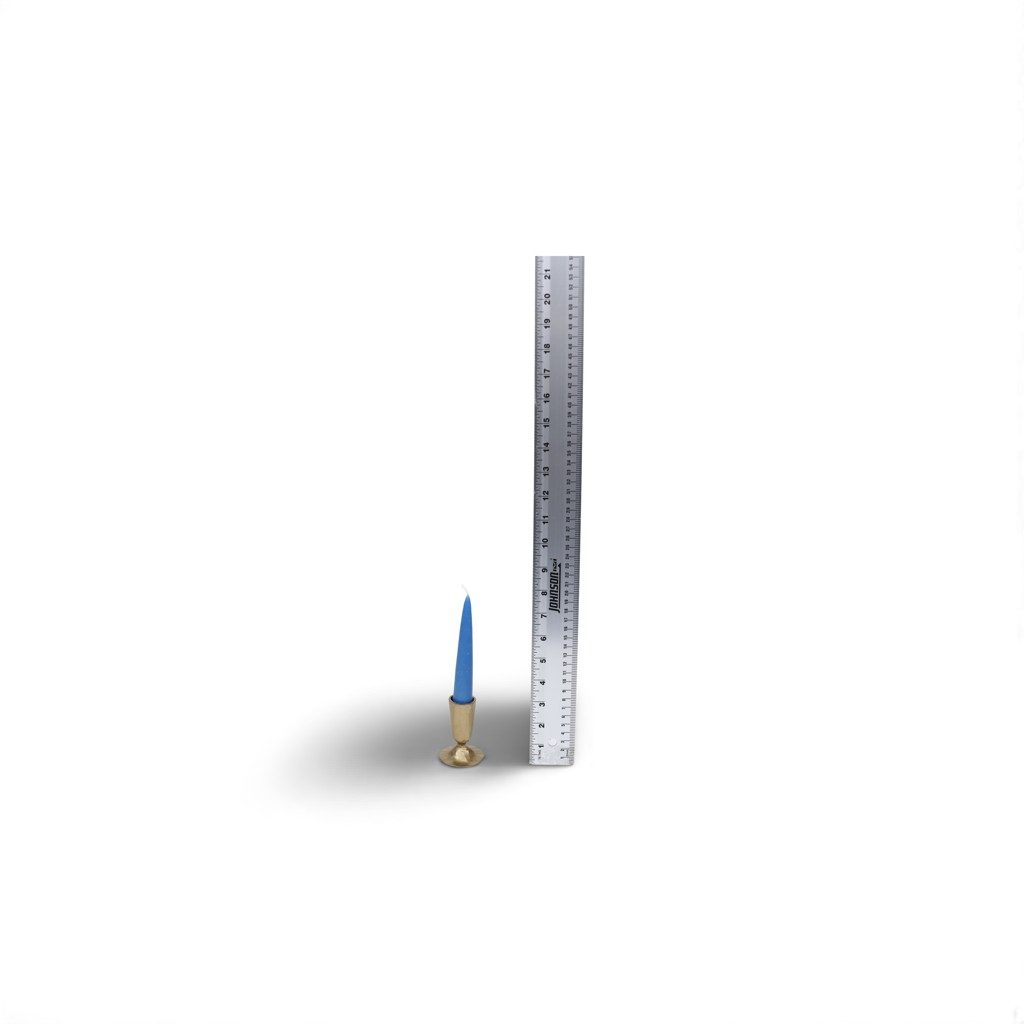 Blue Taper Candle