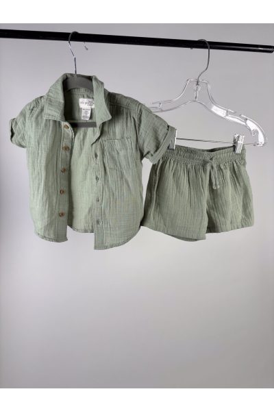 Cotton On Kids Green Shirt and Shorts