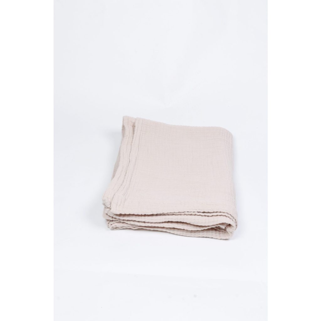 Cream Muslin Thin Blanket Throw Blanket
