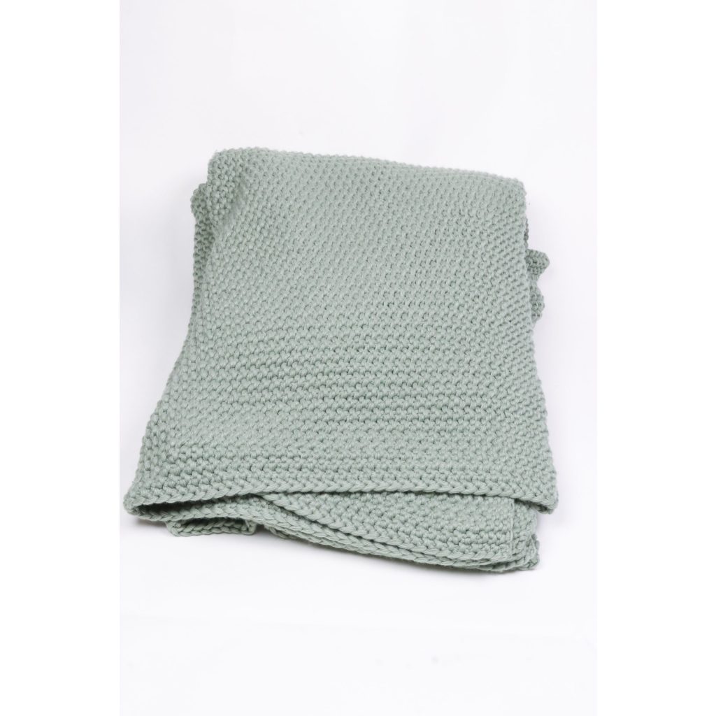 Seafoam Heavy Knit Throw Blanket