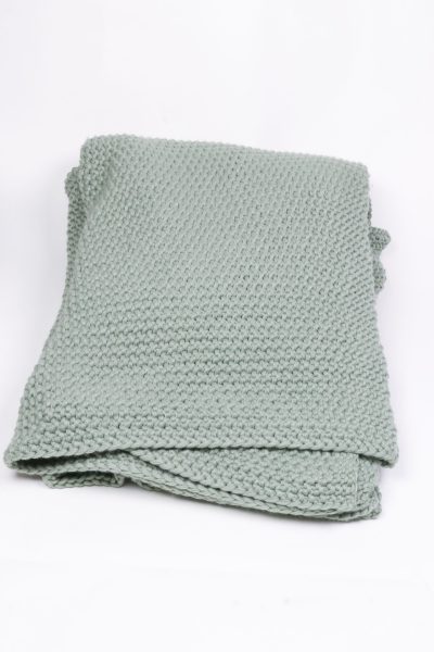 Seafoam Heavy Knit Throw Blanket