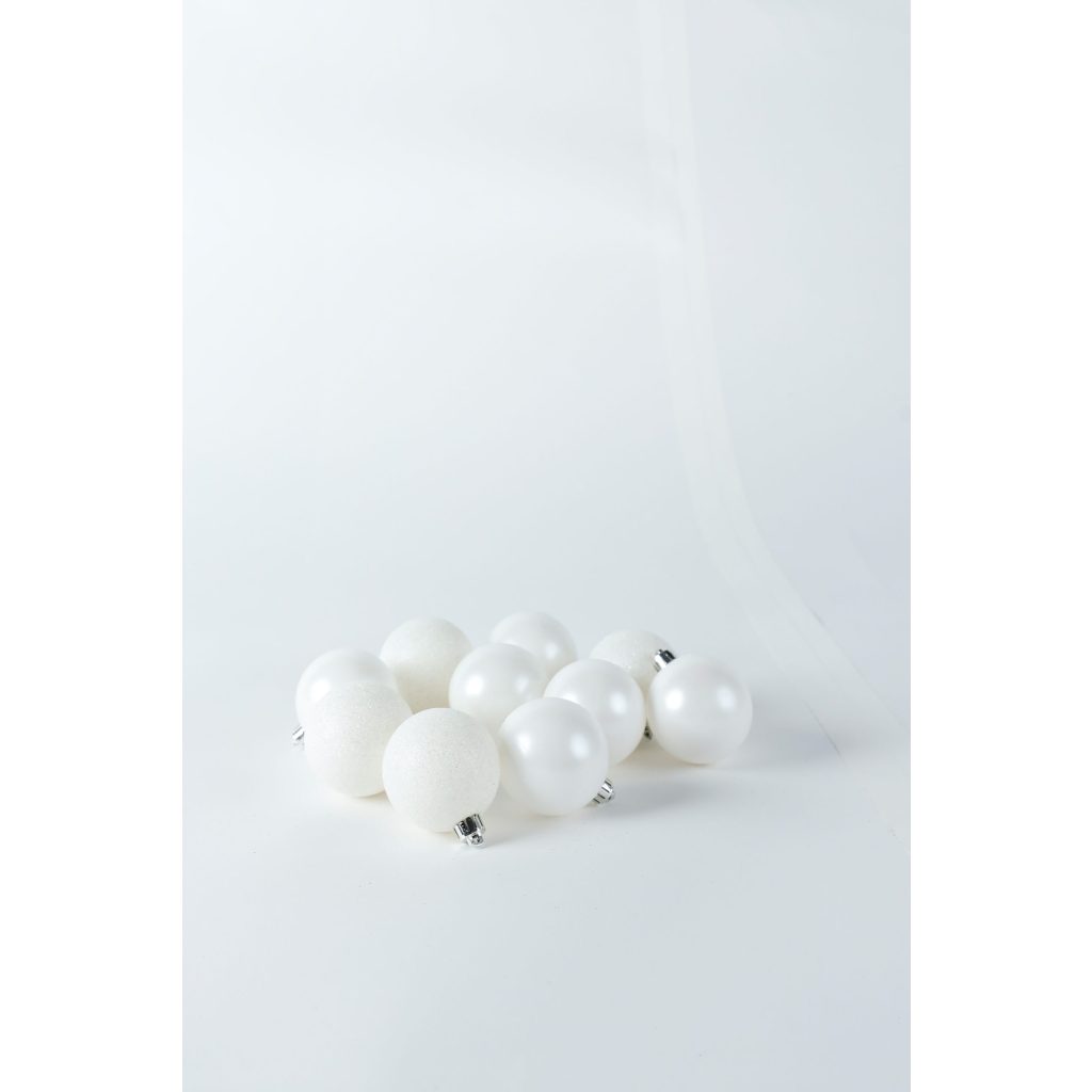 White Plastic Ornaments