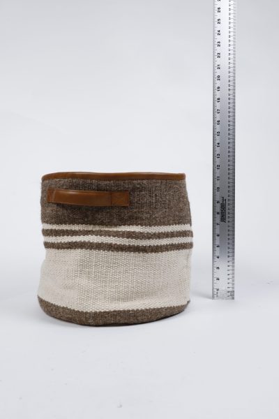 Brown and Cream Cloth Basket