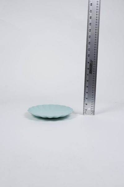 Mint Green Plastic Scalloped Edge Plate