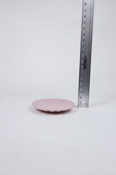 Pink Plastic Scalloped Edge Plate