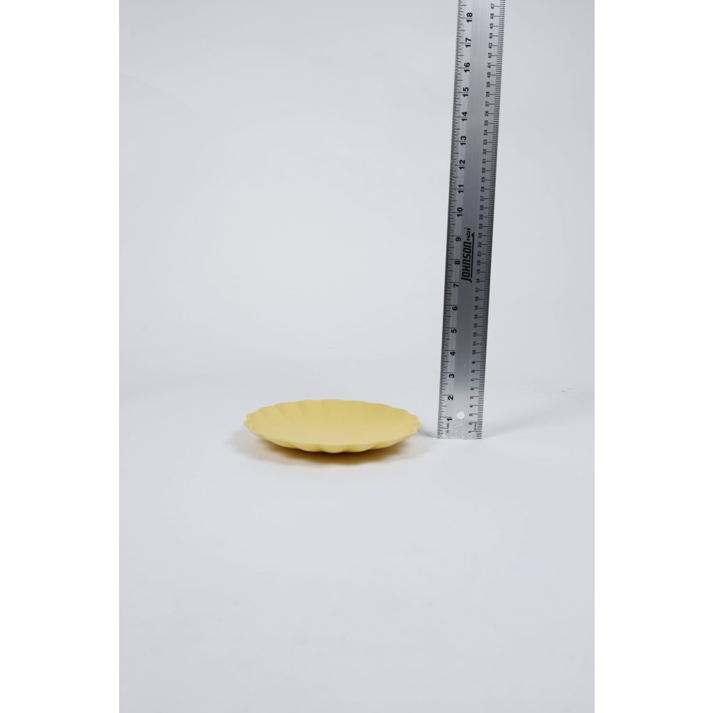 Yellow Plastic Scalloped Edge Plate