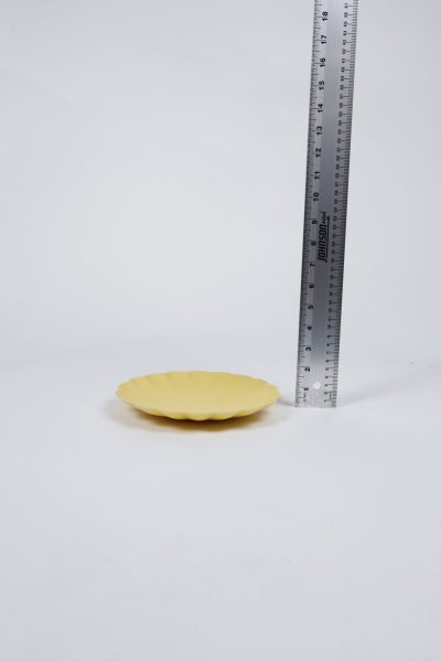 Yellow Plastic Scalloped Edge Plate