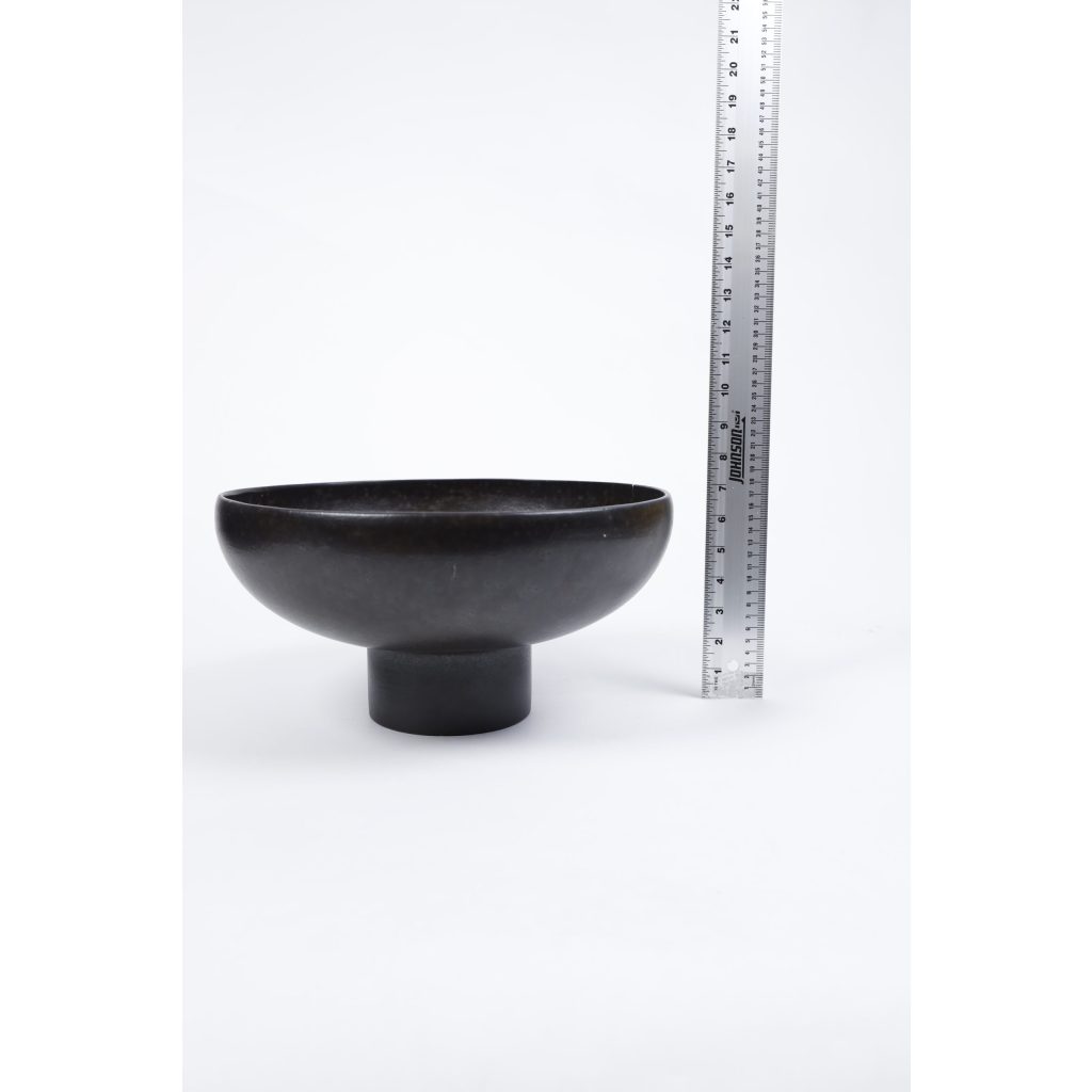 CB2 Footed Black Decorative Bowl
