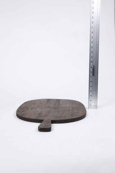 Dark Rounded Wooden Paddle Tray